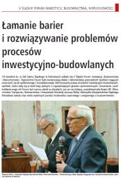 ZAJMOWANE STANOWISKO W TRAKCIE COROCZNYCH ŚLĄSKICH SEMINARIÓW BUDOWLANYCH V Śląskie Forum Budownictwa, Inwestycji, Nieruchomości Sala Sejmu Śląskiego Urzędu Marszałkowskiego w