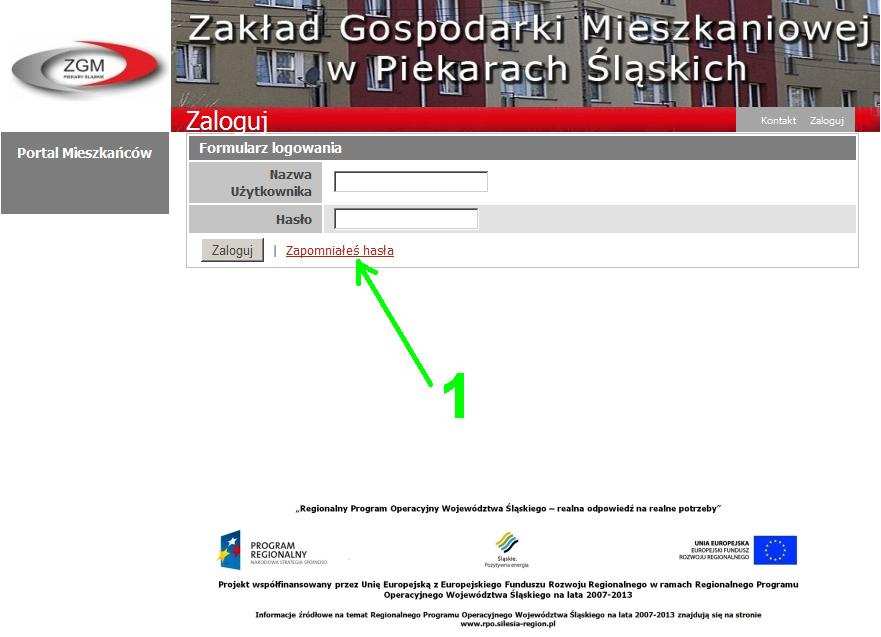 II. Odzyskiwanie hasła Jeśli zapomnimy swojego hasła, które umożliwia nam logowanie