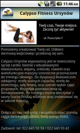 c) A jak już coś ciekawego się w okolicy znalazło to Aplikacja wyświetli listę, lub szpilki na mapie: Ikona Drogowskazu zawsze wskazuje na mapie miejsce, dla którego przygotowana została widoczna na
