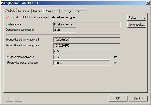 Obsługa zasbu PRG Str. 19/37 Granice jednstek pdziału terytrialneg państwa Rysunek 10.