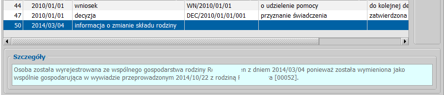 W przypadku III, V i VI części wywiadu, system POMOST przypisze osobie, z którą przeprowadzono wywiad dochód oznaczony jako inne źródło, w kwocie równej kwocie dochodu rodziny, podanej podczas