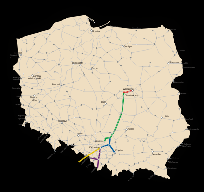 Modernizacja linii E 65 Południe na odcinku Grodzisk Mazowiecki Kraków/Katowice Zwardoń/Zebrzydowice granica państwa. Umowa Nr FS 2006/PL/16/C/PA/002 01 Zawarcie umowy: 10 czerwca 2009 r.