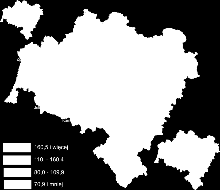 Do rodzajów działalności przedsiębiorstw, w których wystąpiło największe natężenie zagrożenia dla zdrowia (mierzone liczbą zatrudnionych w warunkach zagrożenia w przeliczeniu na 1000 osób objętych