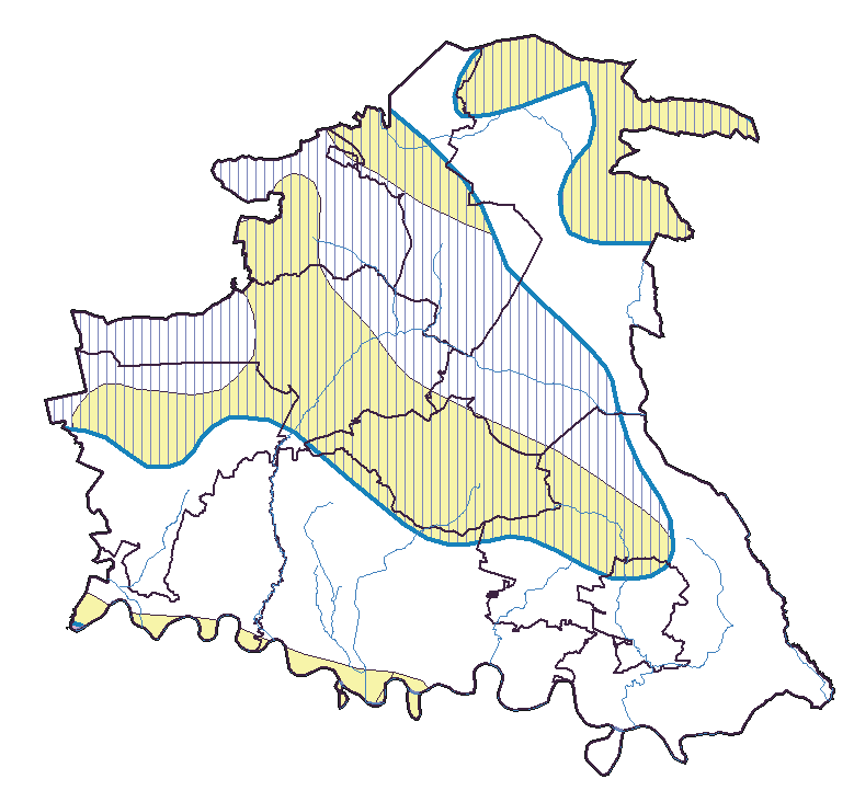 GZWP nr 452 Ośrodek szczelinowo - krasowy Wiek - trias dolny i środkowy 3 Zasoby 105 m /d Głębokość 150 m TRZEBINIA GZWP nr 454 Ośrodek szczelinowo - krasowy Wiek - trias dolny i środkowy 3 Zasoby