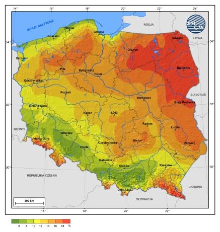 MAPY KLIMATOLOGICZNE (MAPY HISTORYCZNE) Pozwalają na identyfikację potencjalnych zagrożeń na interesującym Użytkownika obszarze