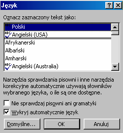 - 3 - Przetłumacz - funkcja jest dostępna tylko, jeśli w ustawieniach języka pakietu Microsoft Office włączona jest obsługa tłumaczonego języka.