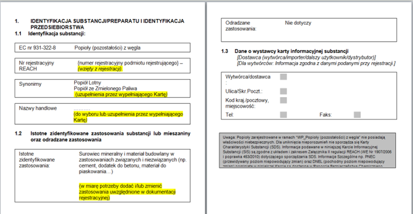 KARTA INFORMACYJNA O