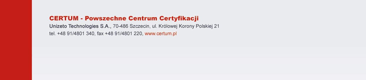 W tym celu na www.certum.