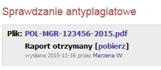 czerwony przycisk Przekaż do poprawy ; 2) zaakceptować wprowadzone informacje i załączniki i przekazać pracę do wystawienia recenzji kliknąć zielony przycisk Przekaż do wpisania recenzji.