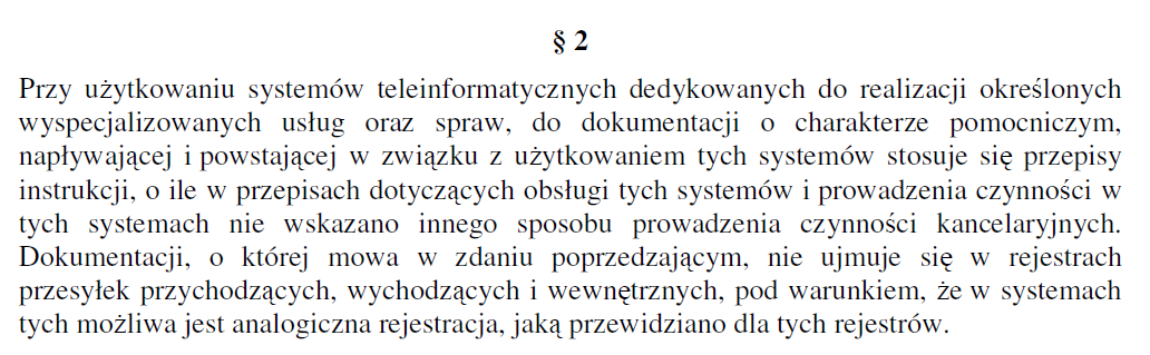 potrzeba uregulowania w rozporządzeniu z 2011 r.