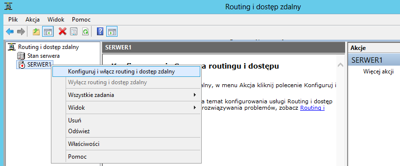 Konfiguracja i użytkowanie VPN w Windows Server 2012 1.