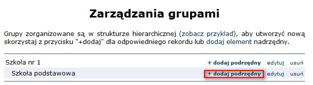 Utworzenie właściwego nowego poziomu (np. klas pierwszych). Wprowadzenie ręczne nowych poziomów (klas pierwszych) opisane jest dokładnie w Podręczniku użytkownika MobiReg w punkcie 3.2.