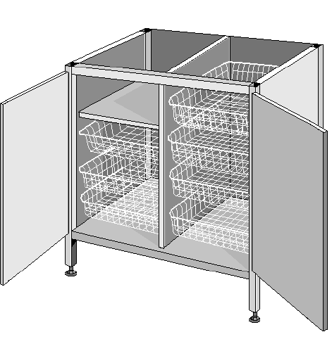 6. Szafka stojąca z drzwiami, o parametrach szafki SID-86 produkcji TELMED Warszawa: 1-szt.