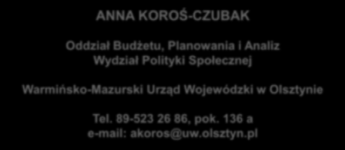 Dziękuję za uwagę!
