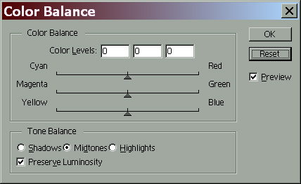 Rysunek 7: Korekta kolorów. Radius oznacza na jaką odległość od krawędzi filter będzie oddziaływał. Zwykle dobrym punktem wyjścia jest ustawienie wartości tego parametru na 1.