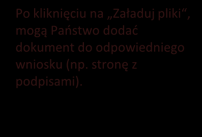 20) & 21) W każdej chwili mają Państwo możliwość wglądu we wniosek lub załadownia pliku pod swoim loginem Należy kliknąć na Antrag anzeigen [pokaż wniosek] i wydrukować strony z podpisami oraz