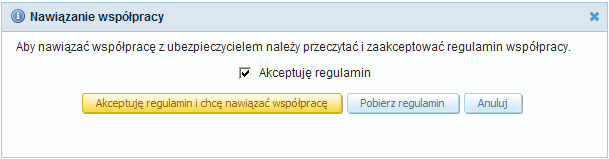 Rysunek 34. Akceptacja Regulaminu ogólnego ubezpieczalni.