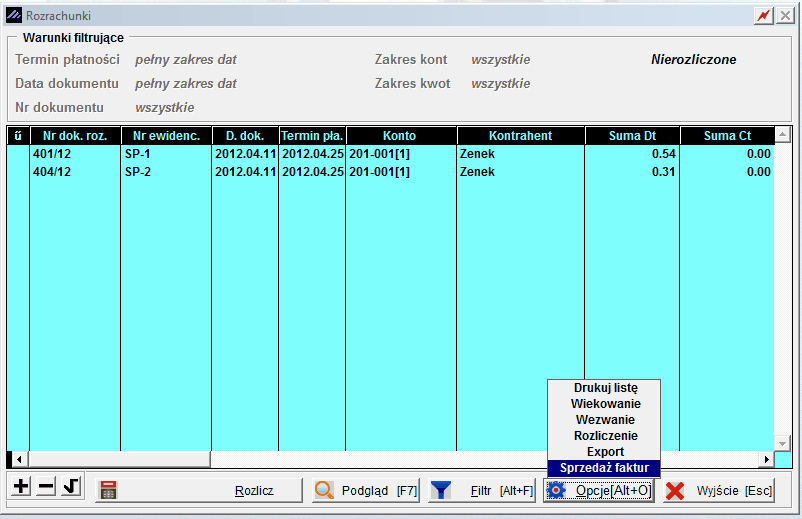 1.3.1.2 KH Sprzedaż