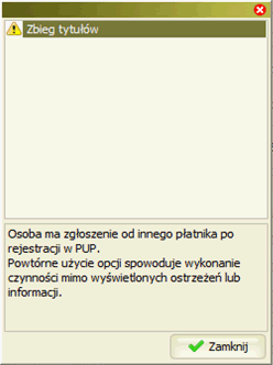 3.5 Dodano sygnalizowanie zbiegu tytułów ubezpieczenia na wejściu w dane osoby w trybie modyfikacji.