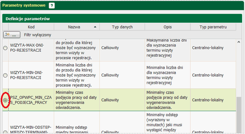 5.4 Dodano możliwość określania przez PUP minimalnego wymaganego czasu pomiędzy datą podjęcia pracy a datą sporządzenia oświadczenia o zamiarze powierzenia wykonywania pracy cudzoziemcowi( PSZ-OPWPC).