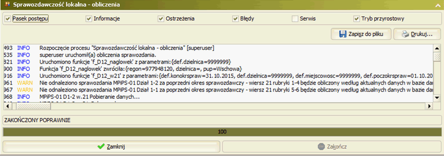 6. SPL - Sprawozdawczość Lokalna 6.1 W sprawozdaniu -01 w komórkach dotyczących danych za okres poprzedni są wpisywane dane ze sprawozdań obliczonych w poprzednim okresie sprawozdawczym.