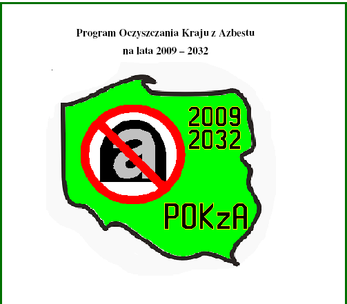 Ryc. 2-1 Program Oczyszczania Kraju z Azbestu logo programu Uchwała Rady Ministrów przewiduje: Ustanowienie programu wieloletniego pod nazwą Program Oczyszczania Kraju z Azbestu na lata 2009-2032,