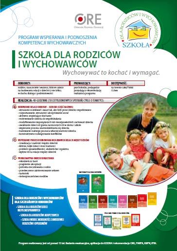 SZKOŁA DLA RODZICÓW I WYCHOWAWCÓW Aktualnie trwają zapisy na zajęcia z kształtowania i doskonalenia umiejętności wychowawczych przeznaczone dla rodziców i