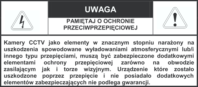 1. Ostrzeżenia Zanim przystąpisz do użytkowania rejestratora, dokładnie przeczytaj całą instrukcję i zwróć uwagę na umieszczone w niej ostrzeżenia.