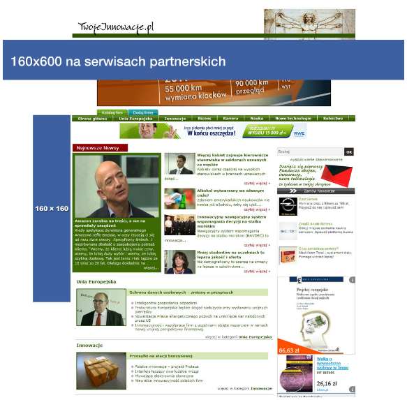używany okresowo hasło z dopiskiem reklama.