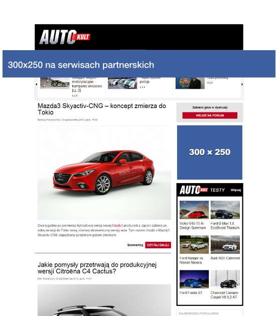 Rectangle 300x250px 120 Format: 300x250 PX Miejsce emisji: Serwisy Partnerskie Specyfikacja: Max waga: