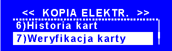 Historia kart Po wybraniu funkcji historia kart kasa wydrukuje informację o wszystkich kartach jakie były inicjalizowane na tej kasie.