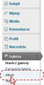 Wstawianie galerii zdjęć do bazy Klikamy kolejno przyciski zaznaczone na rysunkach poniżej.