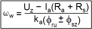Silnik bocznikowo-szeregowy Mamy jak poprzednio: I z = I f + I a, T = k a ΦI a, E b = k a Φω w. E b jak poprzednio mamy jako spadek napięcia wymuszany (i pokonywany) zasilaniem.