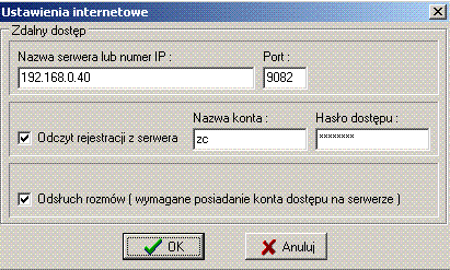 Komputer zdalnego stanowiska musi mieć dostęp sieciowy do komputera serwera. Zawsze sprawdzajmy ustawienia zapory sieciowej, tak aby program Tele32 nie był blokowany.