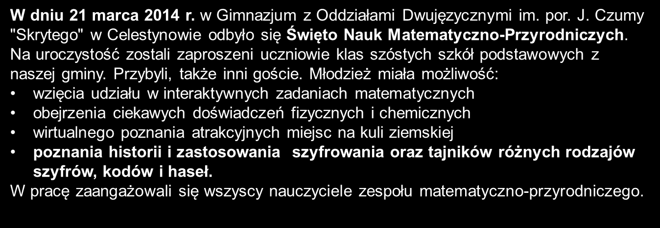 Święto nauk