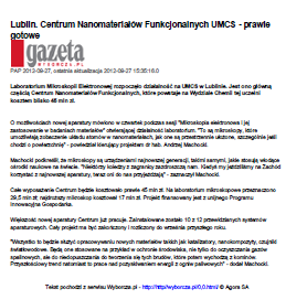 reklamujące akredytację LA WCh UMCS (X.2014-V.
