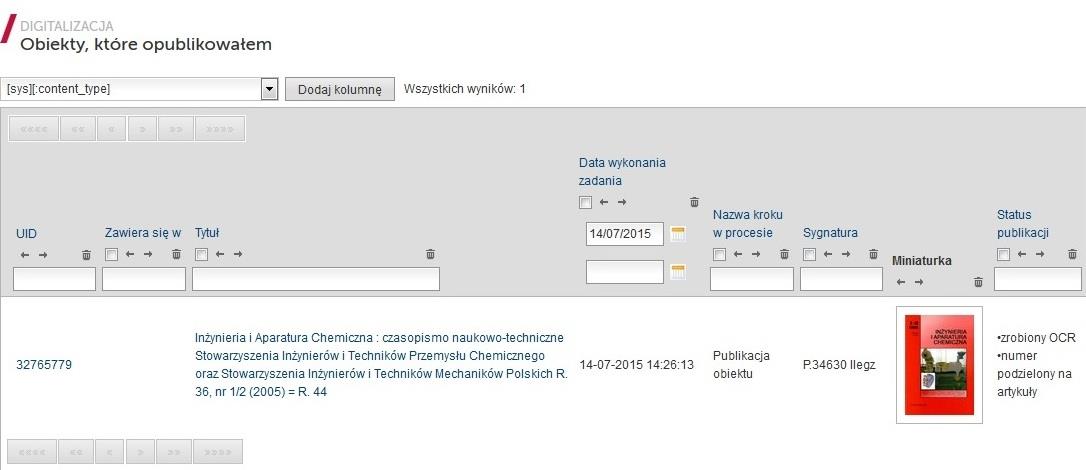 Publikowanie czasopism w Repozytorium BN (2) metadane (status publikacji, data publikacji, dostępność, prawa autorskie, źródło) paginacja zdefiniowanie struktury rozdziałów (strona tytułowa, spis