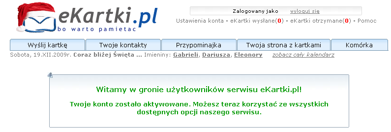 Krok 8 Wiadomość powinna prezentować się w naszej skrzynce w zbliżony sposób jak powyższa.