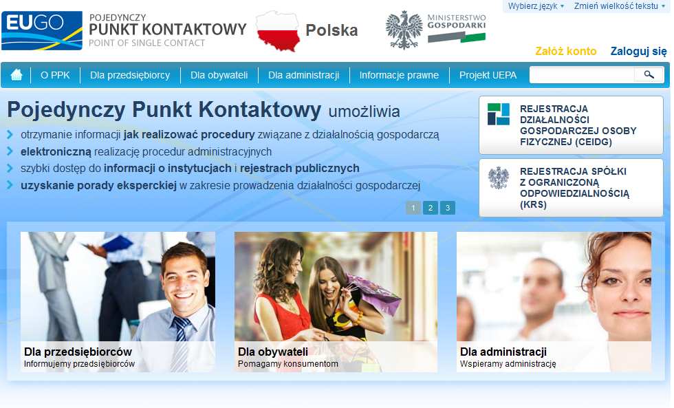 Pojedynczy Punkt Kontaktowy Lista wzorów oraz aplikacji przygotowanych