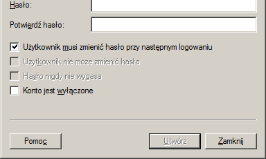 Dodawanie nowego użytkownika Klikamy opcję