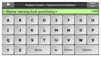 W takim przypadku zostanie wyświetlona na całym ekranie klawiatura, którą można z łatwością obsługiwać poprzez naciśnięcia palców.