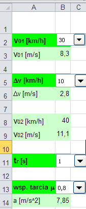 mokrego śniegu. Lód na jezdni sprowadza współczynnik tarcia opon o nawierzchnię do okolic = 0,1.