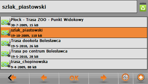 3. Wybieramy katalog, z którego chcemy wczytać wycieczkę - Wycieczki zbiór wycieczek, które wzbogacone są interesującymi komunikatami krajoznawczymi, -