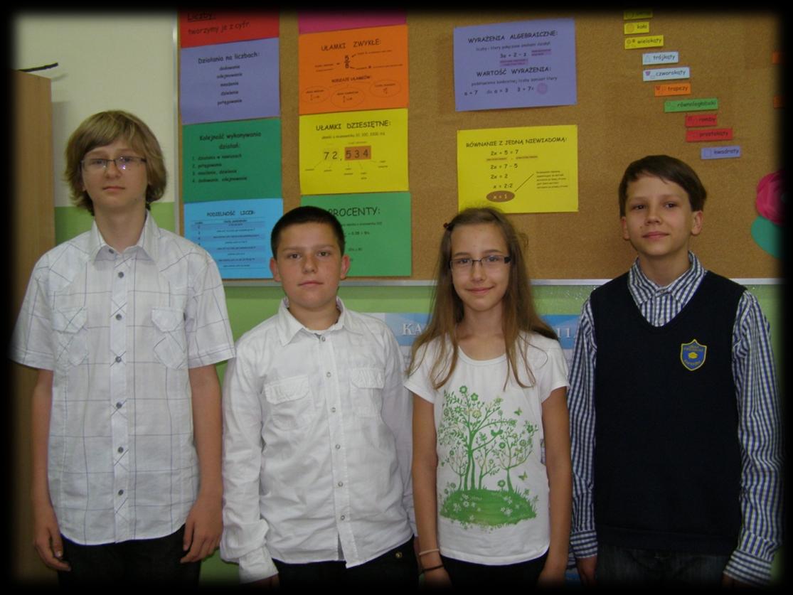 GMINNY KONKURS MATEMATYCZNY Mały Pitagoras Laureaci: Mateusz Jasiński uczeń klasy V Michał Frankowski uczeń
