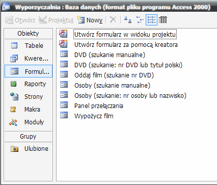 Kwerendy Kwerenda Wolne DVD skupia informacje na temat filmów DVD nie wypoŝyczonych.