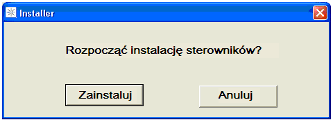 Uwaga! Jeżeli nie jest aktywna funkcja automatycznej instalacji, to okno prezentowane w Kroku 1 nie pojawi się.