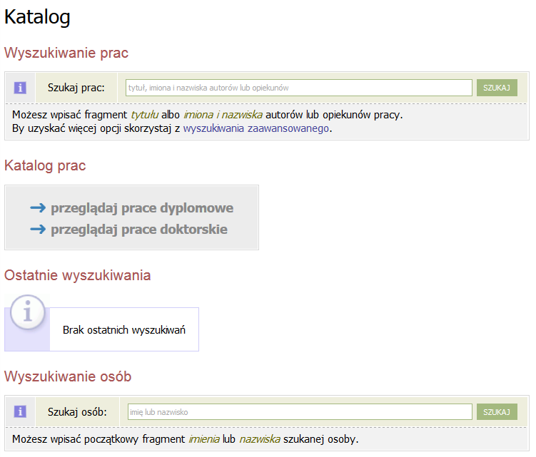 2.2 Wyszukiwanie prac Rysunek 2.