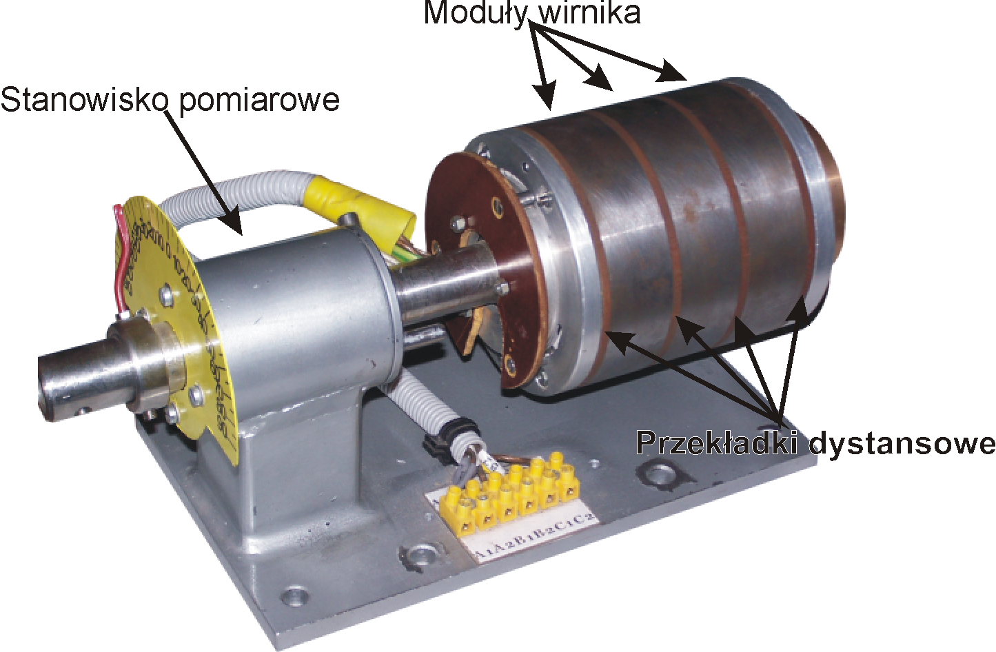 Rys. 5: Model fizyczny silnika TFM (prototyp B) ustawienie się wirnika względem stojana (zęby pokrywają się).