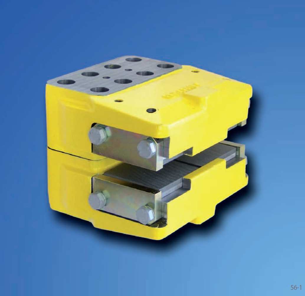 Gniazdo hamulcowe W 150 UK i W 180 UK uruchamiane hydraulicznie nie zwalniane jako hamulec współrzędnościowy w elektrowniach wiatrowych Gniazdo hamulcowe Wykonanie standardowe Średnica tłoka 2 x 75
