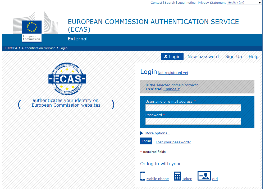 Państwo więcej informacji dotyczących rejestracji w bazie ECAS. Dla 2) konieczne jest potwierdzenie lub korekta adresu e-mail osoby kontaktowej, który podali Państwo w sekcji 1.2 wniosku.